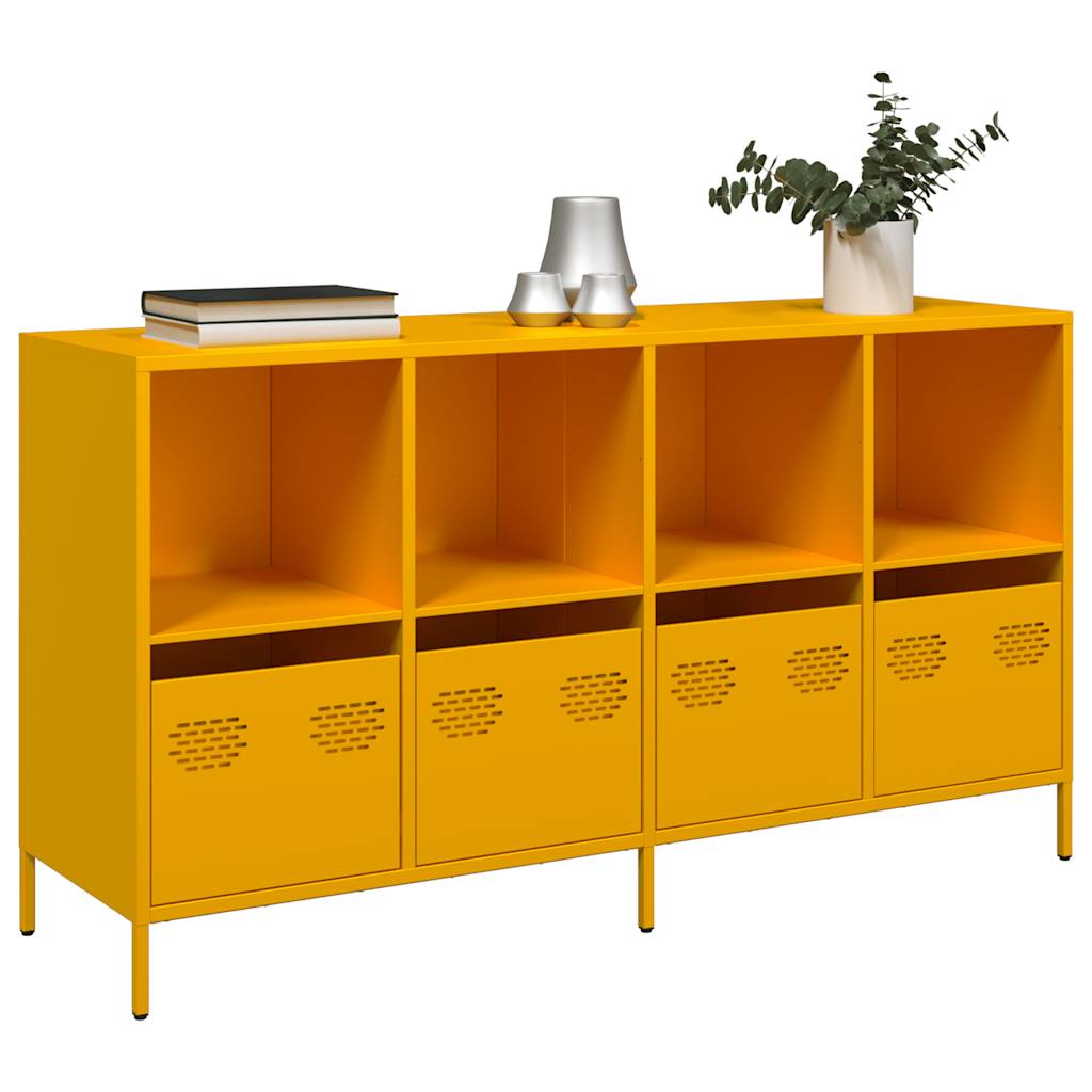 Skænk Sennep Gul 135x39x73,5 cm Koldvalset stål
