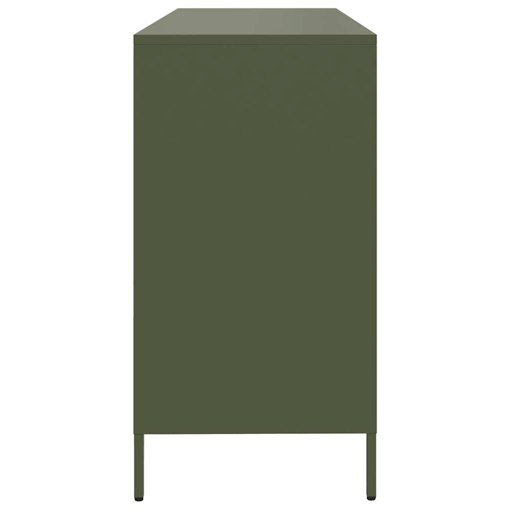Skænk Olivengrøn 135x39x73,5 cm Koldvalset stål