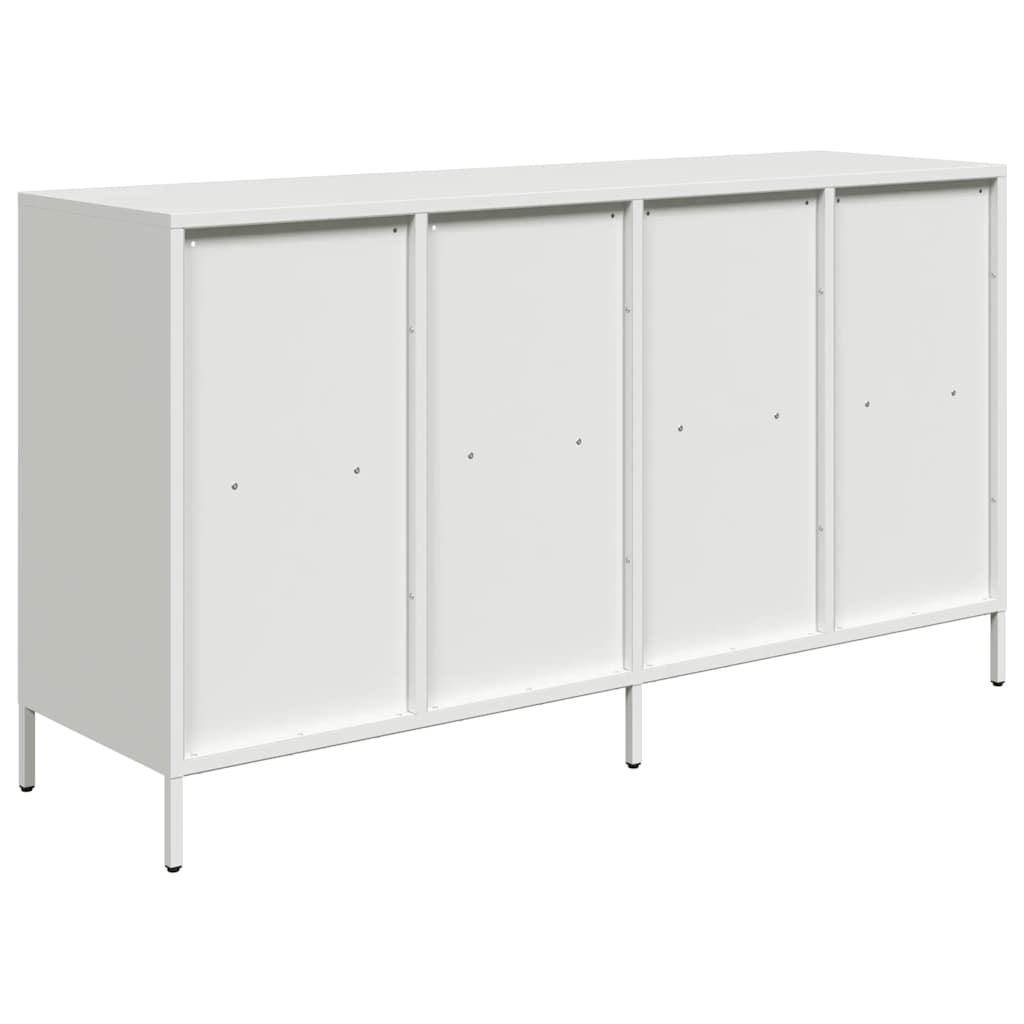 Skænk Hvid 135x39x73,5 cm Koldvalset stål