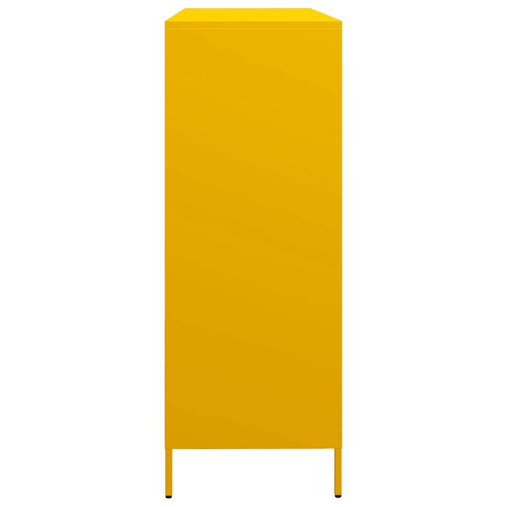 Skænk Sennep Gul 135x39x103,5 cm Koldvalset stål