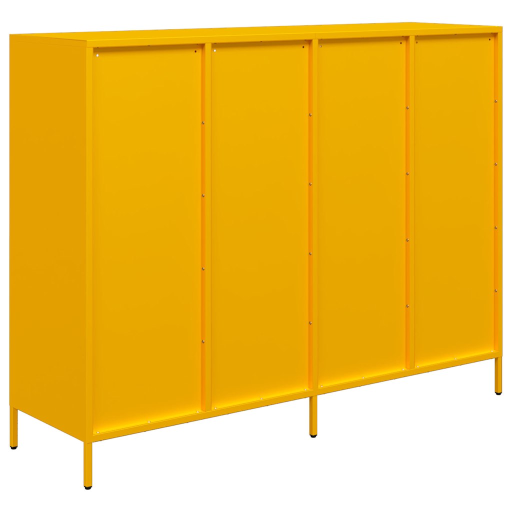 Skænk Sennep Gul 135x39x103,5 cm Koldvalset stål