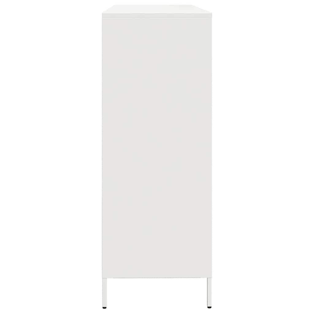 Skænk Hvid 135x39x103,5 cm Koldvalset stål