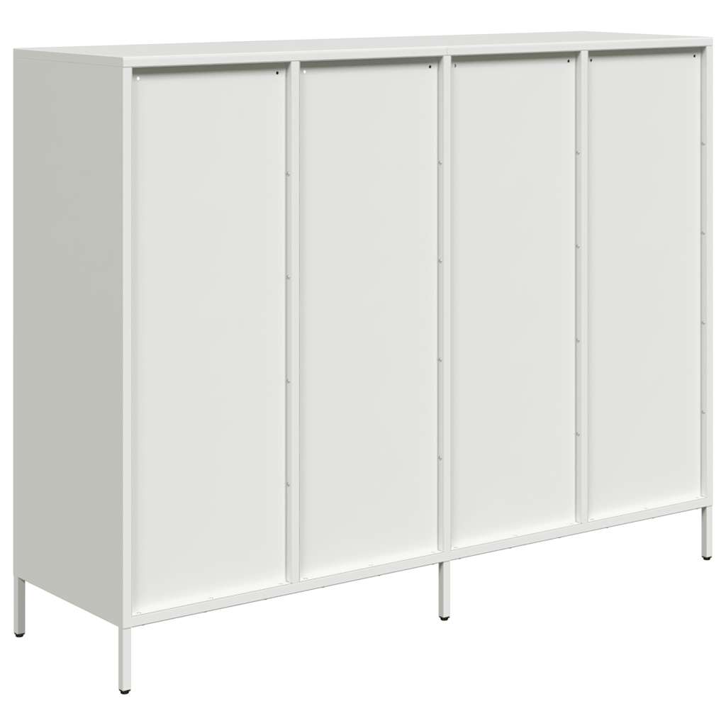 Skænk Hvid 135x39x103,5 cm Koldvalset stål