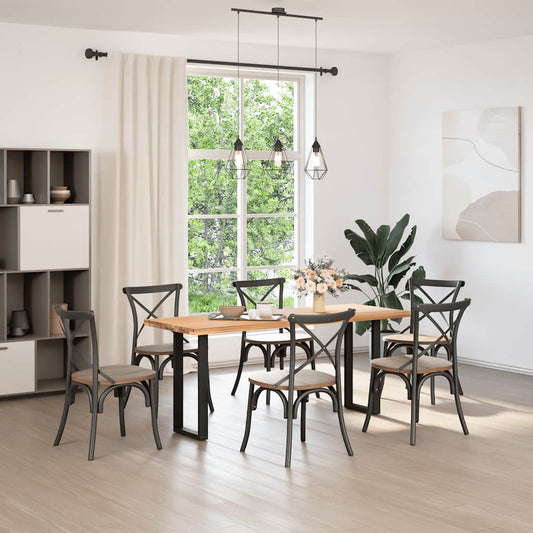 Konsolentischbeine U-Form 2 Stk. Schwarz 28x(72-73) cm Stahl