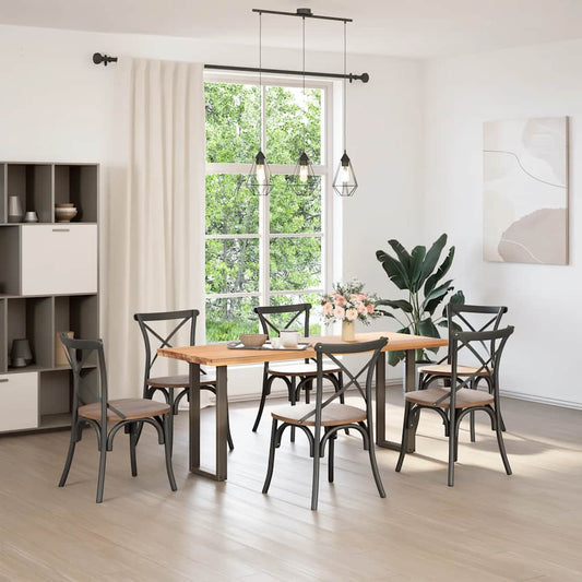 Konsolentischbeine U-Form 2 Stk. Naturstahl 38x(72-73) cm Stahl