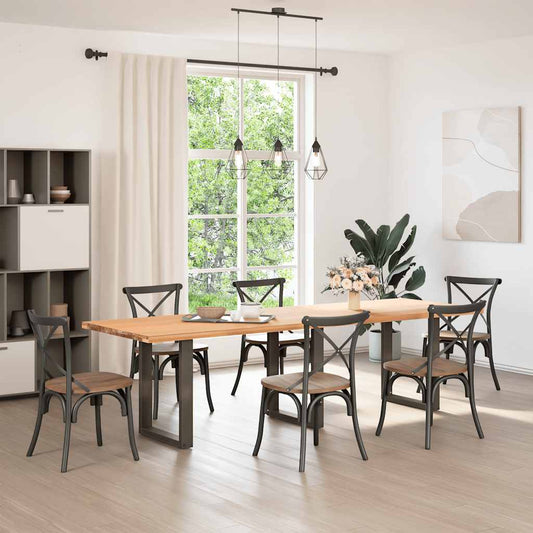 Esstischbeine U-Form 3 Stk. Naturstahl 70x(72-73) cm Stahl