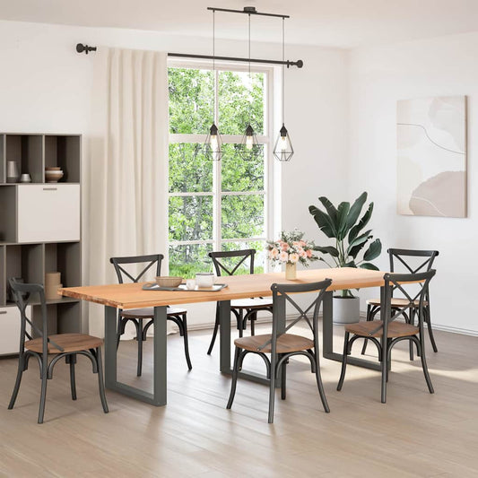 Esstischbeine U-Form 3 Stk. Anthrazit 80x(72-73) cm Stahl