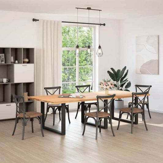 Esstischbeine U-Form 3 Stk. Schwarz 100x(72-73) cm Stahl