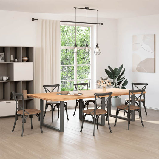 Esstischbeine U-Form 3 Stk. Anthrazit 100x(72-73) cm Stahl