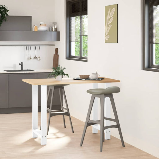 Bartischbeine Weiß 2 Stk. 60x(90-91) cm Stahl