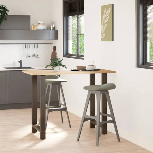 Bartischbeine Naturstahl 2 Stk. 60x(100-101) cm Stahl