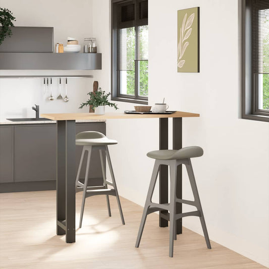 Bartischbeine Anthrazit 2 Stk. 40x(110-111) cm Stahl