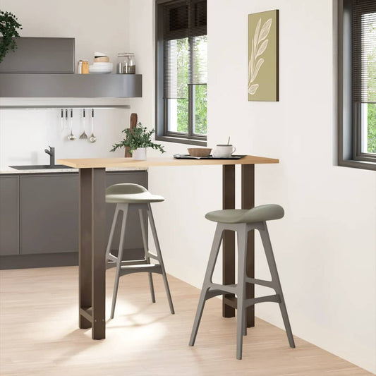 Bartischbeine Naturstahl 2 Stk. 40x(110-111) cm Stahl