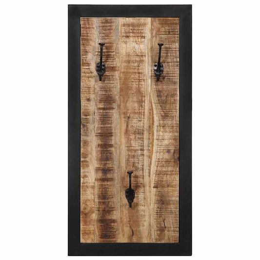 Garderobe 40x2x80 cm Raues Massivholz Mango