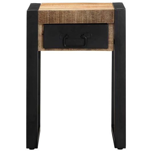 Beistelltisch 35x35x50 cm Raues Massivholz Mango
