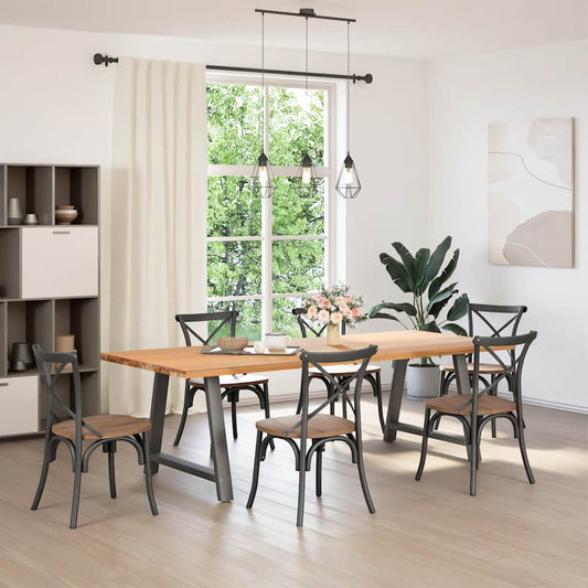 Esstischbeine A-Form 2 Stk. Anthrazit 90x(72-73) cm Stahl