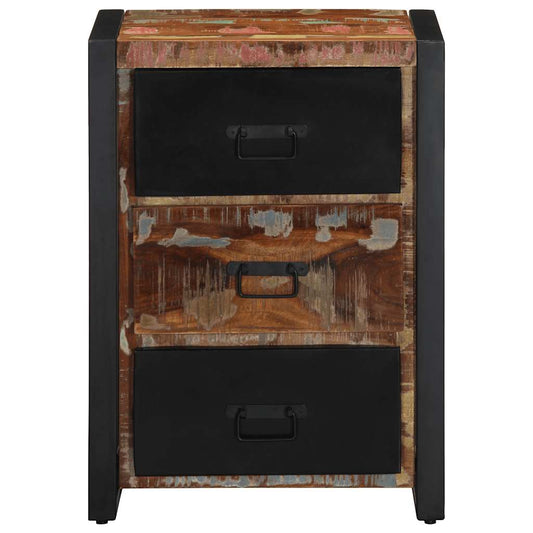 Schubladenschrank Mehrfarbig 50x35x70 cm Massivholz Altholz