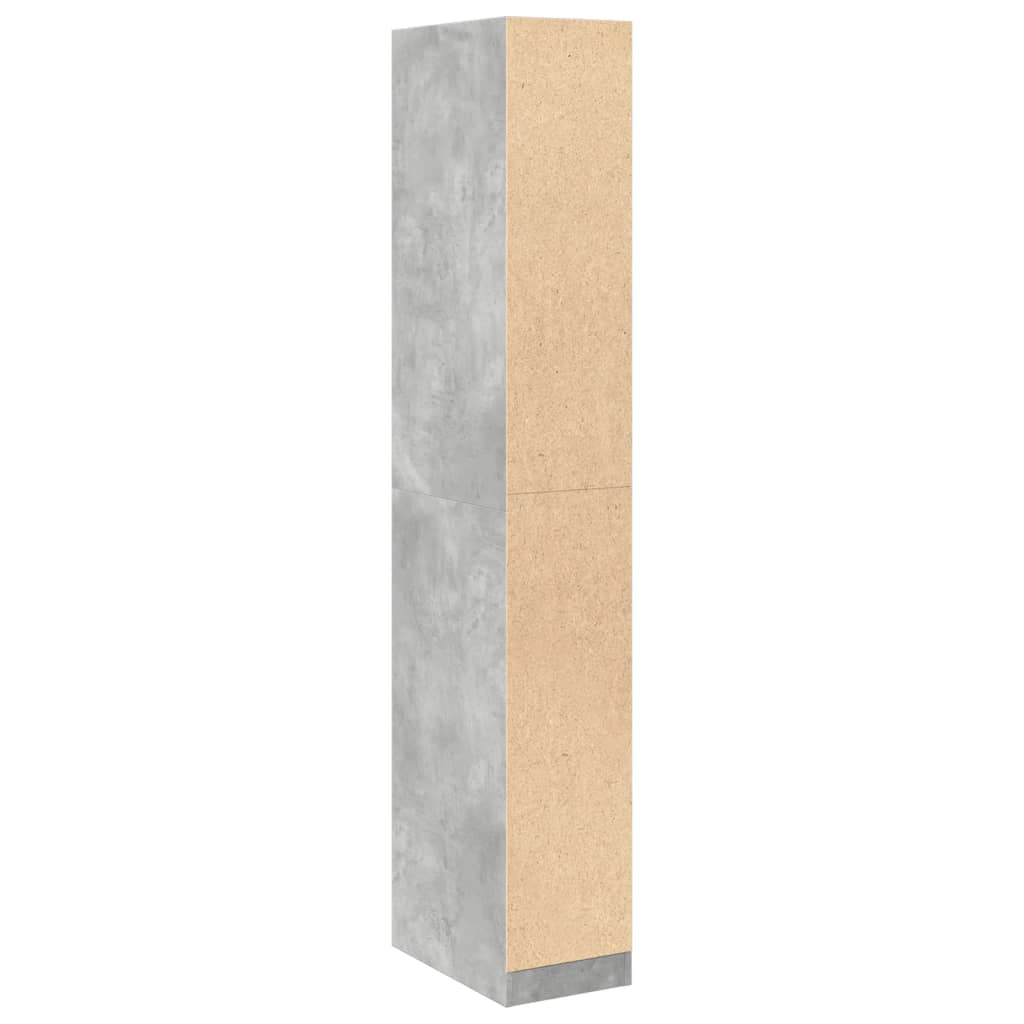 Garderobe Beton Grå 30x50x200 cm Træmateriale