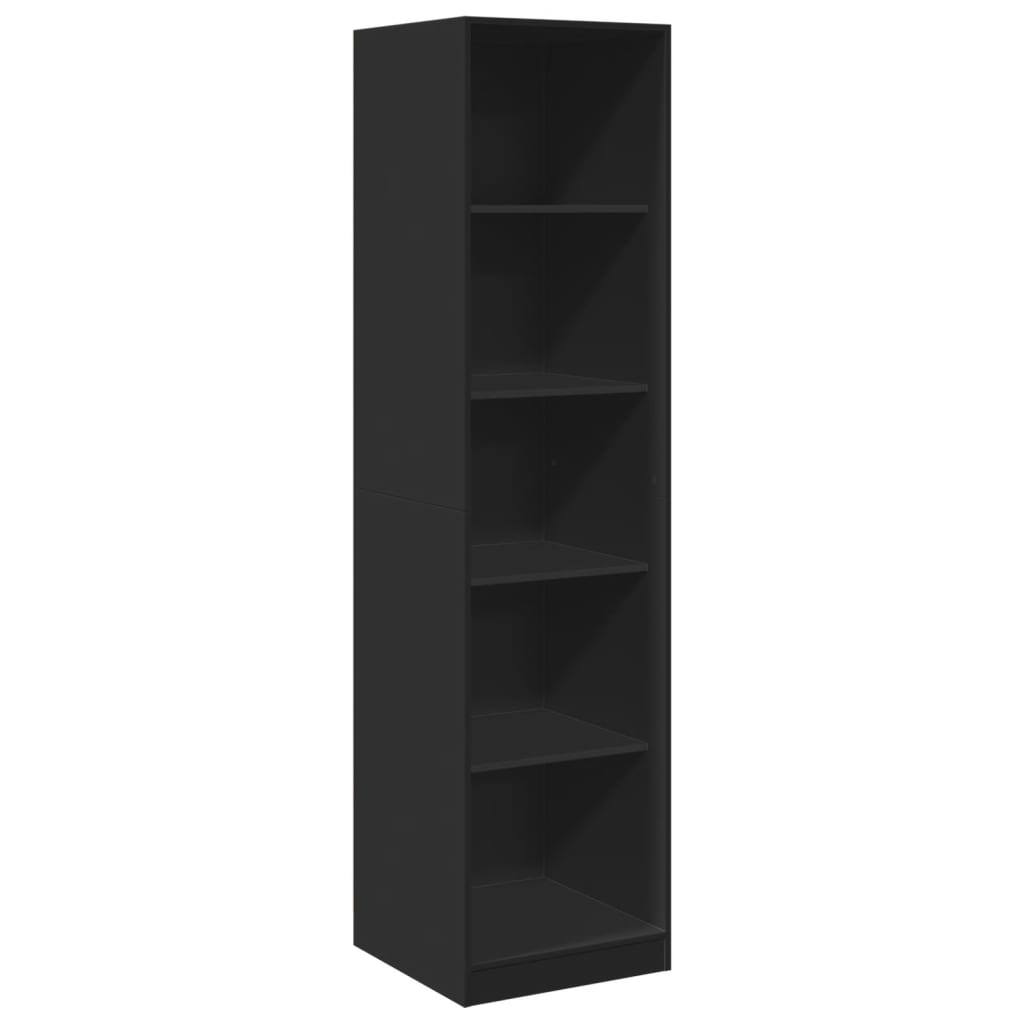 Garderobe Sort 50x50x200 cm Træ Materiale