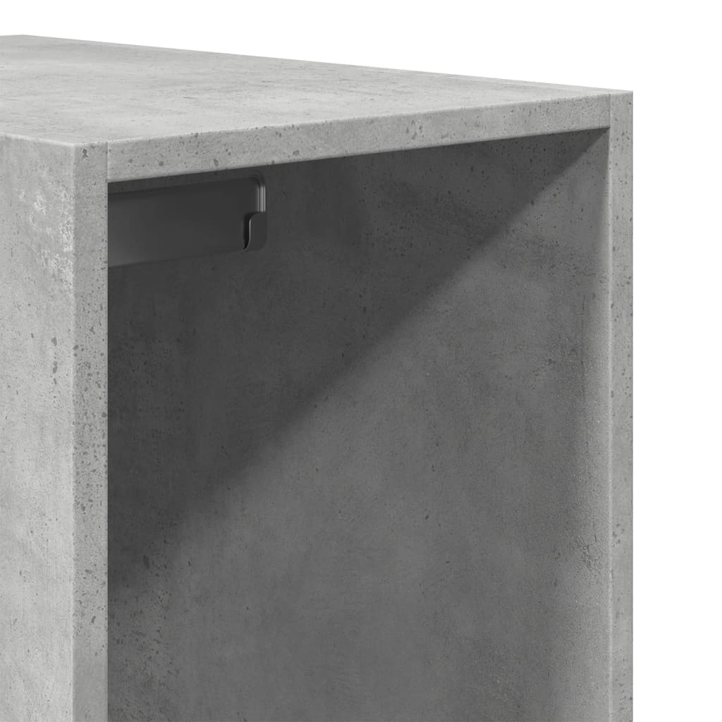 Garderobe Beton Grå 30x50x200 cm Træmateriale