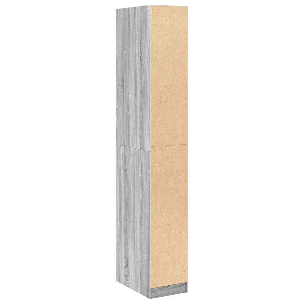 Garderobe Grå Sonoma 30x50x200 cm Træmateriale