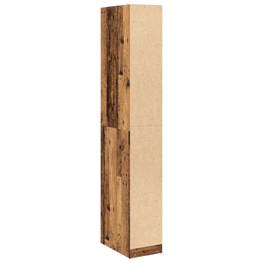 Garderobe gammelt træ look 30x50x200 cm træmateriale