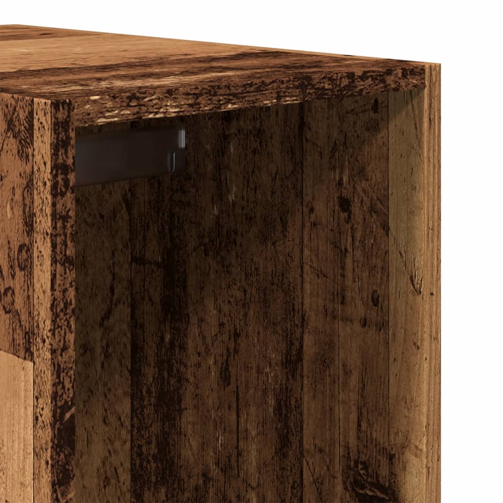 Garderobe gammelt træ look 30x50x200 cm træmateriale