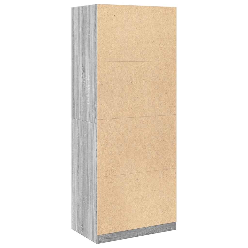 Garderobe Grå Sonoma 80x50x200 cm Træmateriale