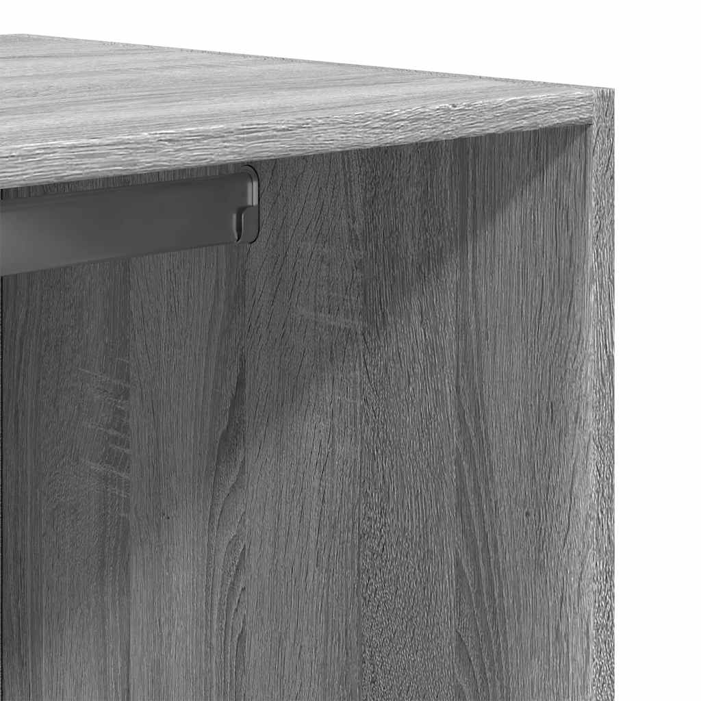 Garderobe Grå Sonoma 80x50x200 cm Træmateriale