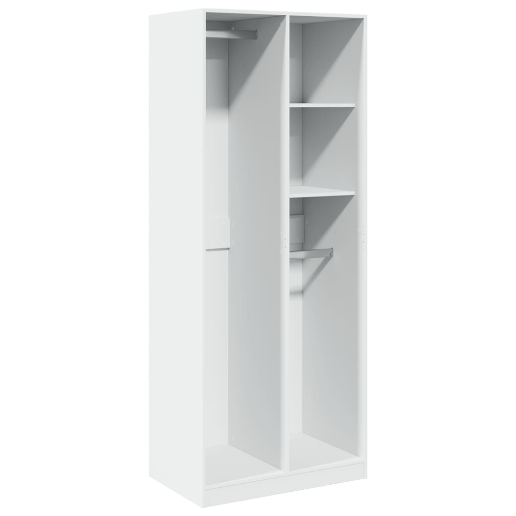 Garderobe Hvid 80x50x200 cm Træ Materiale