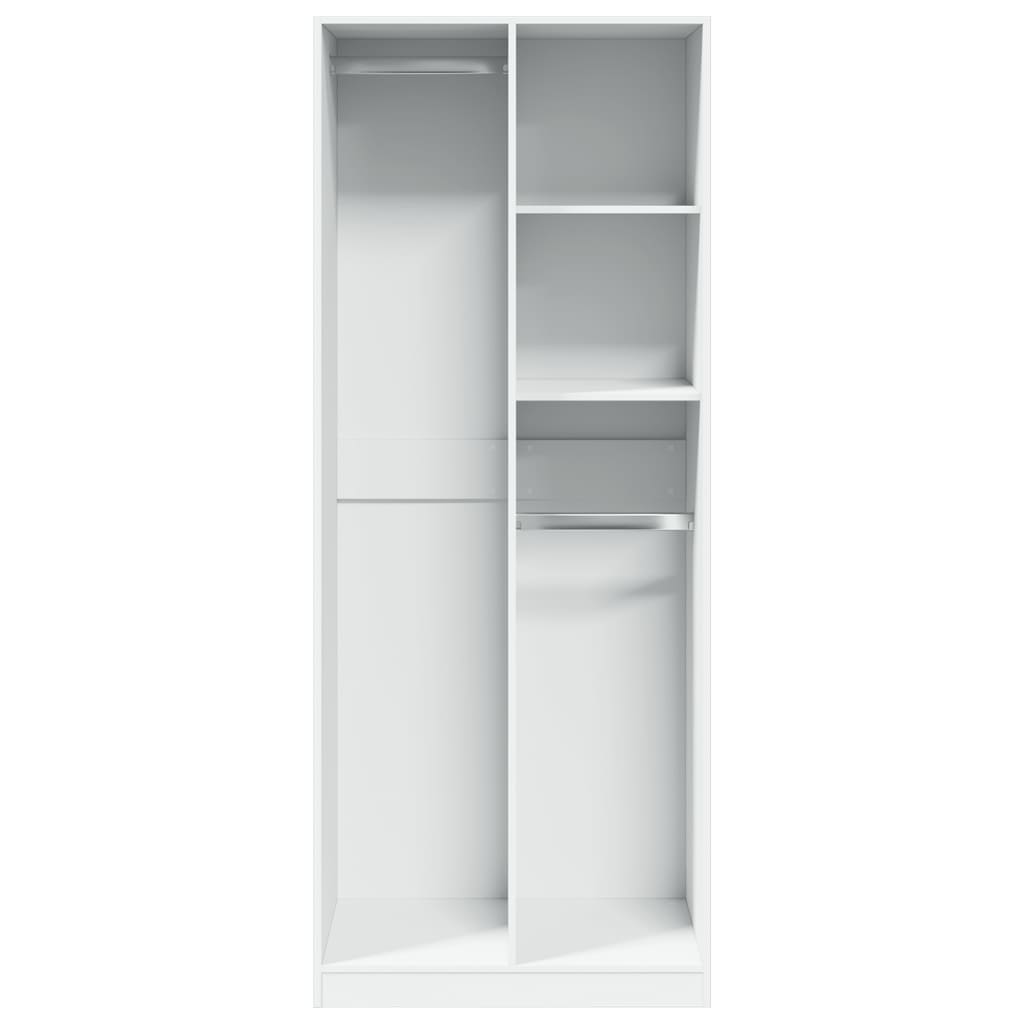 Garderobe Hvid 80x50x200 cm Træ Materiale
