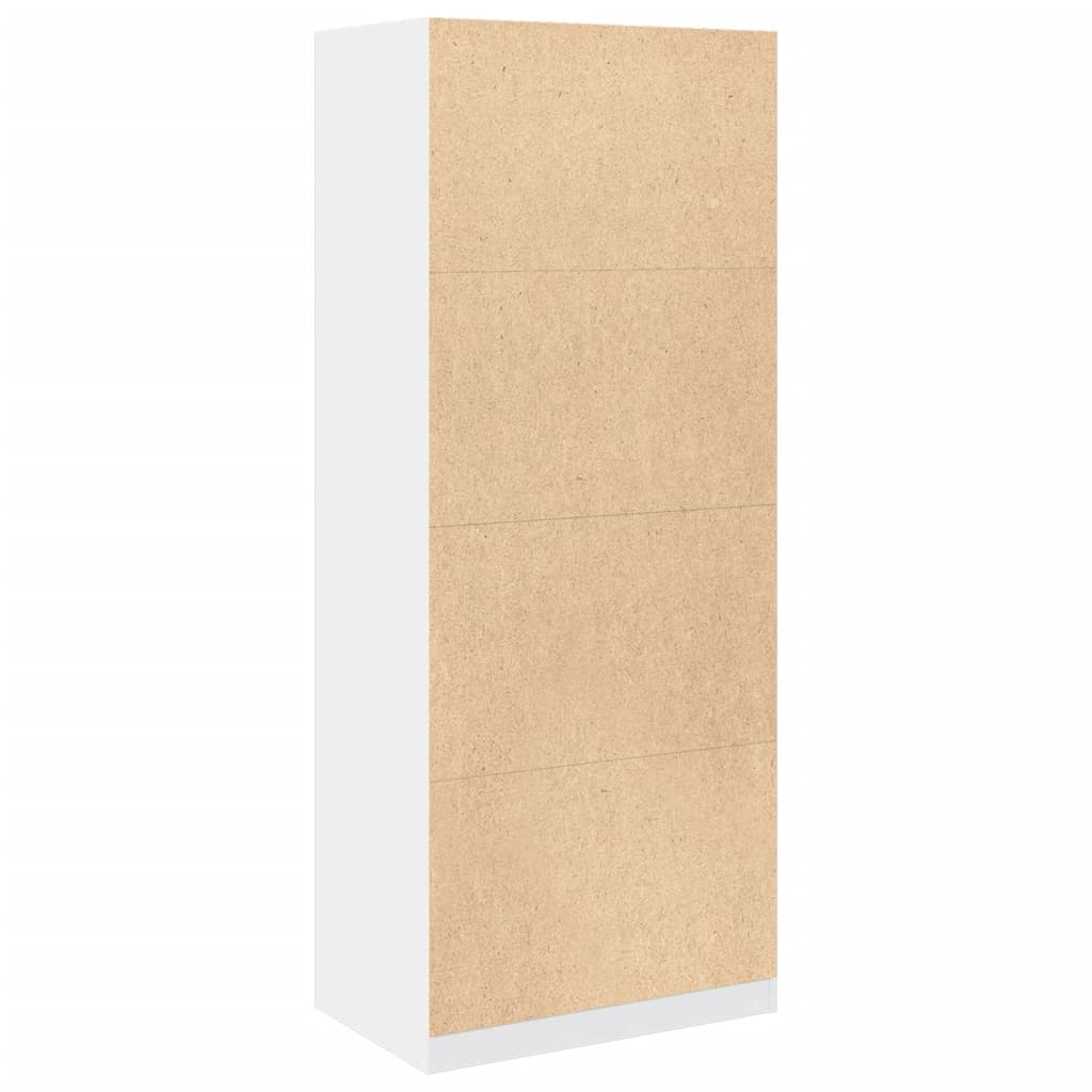 Garderobe Hvid 80x50x200 cm Træ Materiale