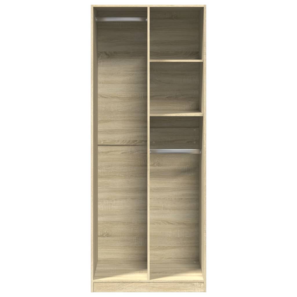 Garderobeskab Sonoma Eg 80x50x200 cm Træmateriale