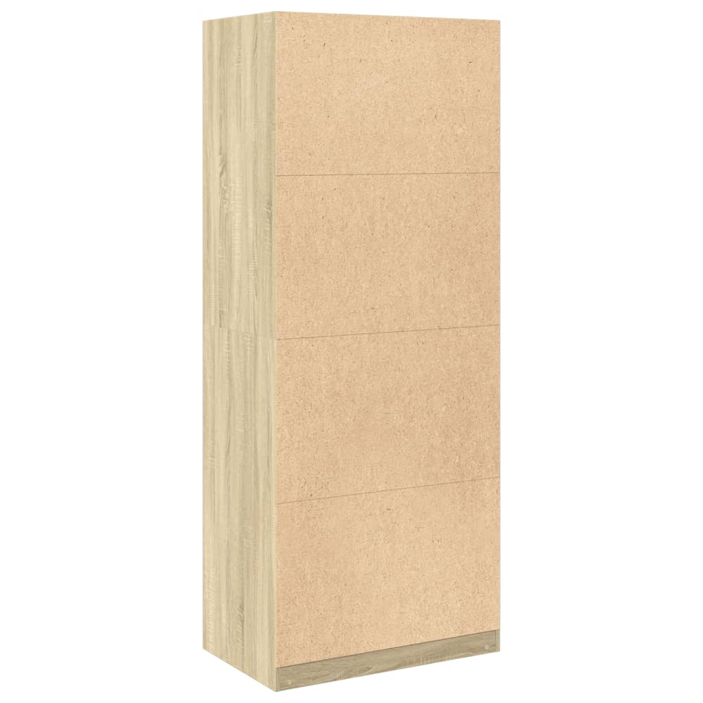 Garderobeskab Sonoma Eg 80x50x200 cm Træmateriale