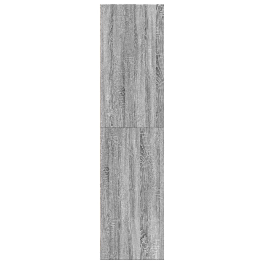 Garderobe Grå Sonoma 80x50x200 cm Træmateriale