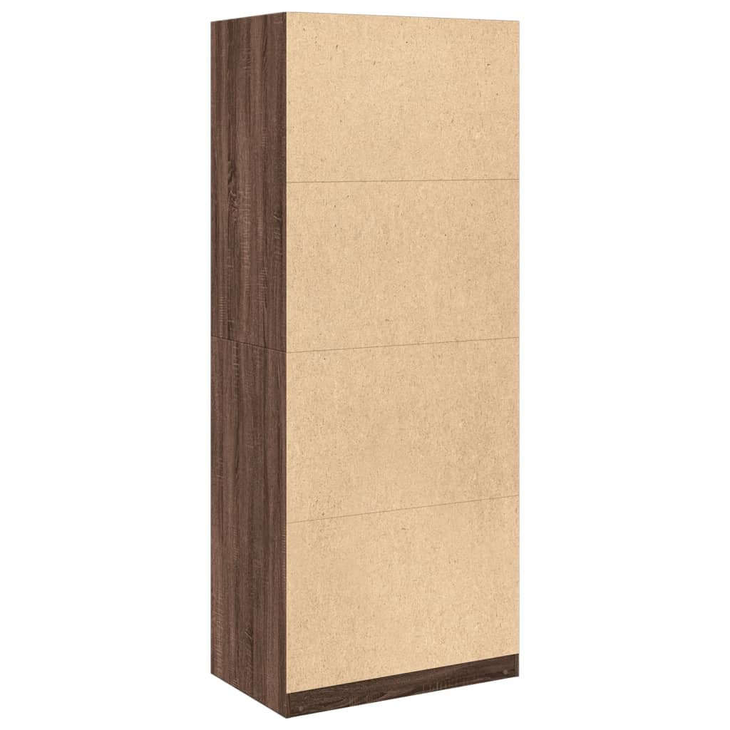 Garderobe Brun Eg Look 80x50x200 cm Træmateriale