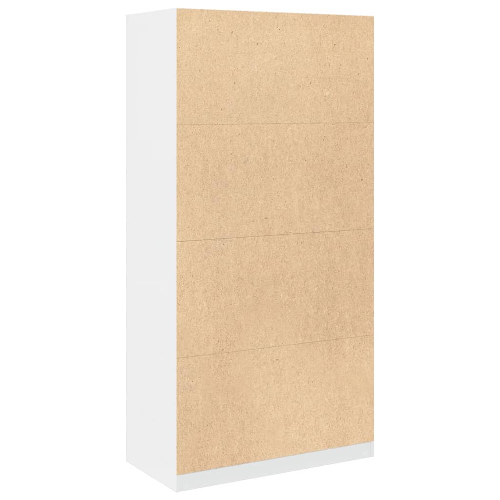Garderobe Hvid 100x50x200 cm Træ Materiale