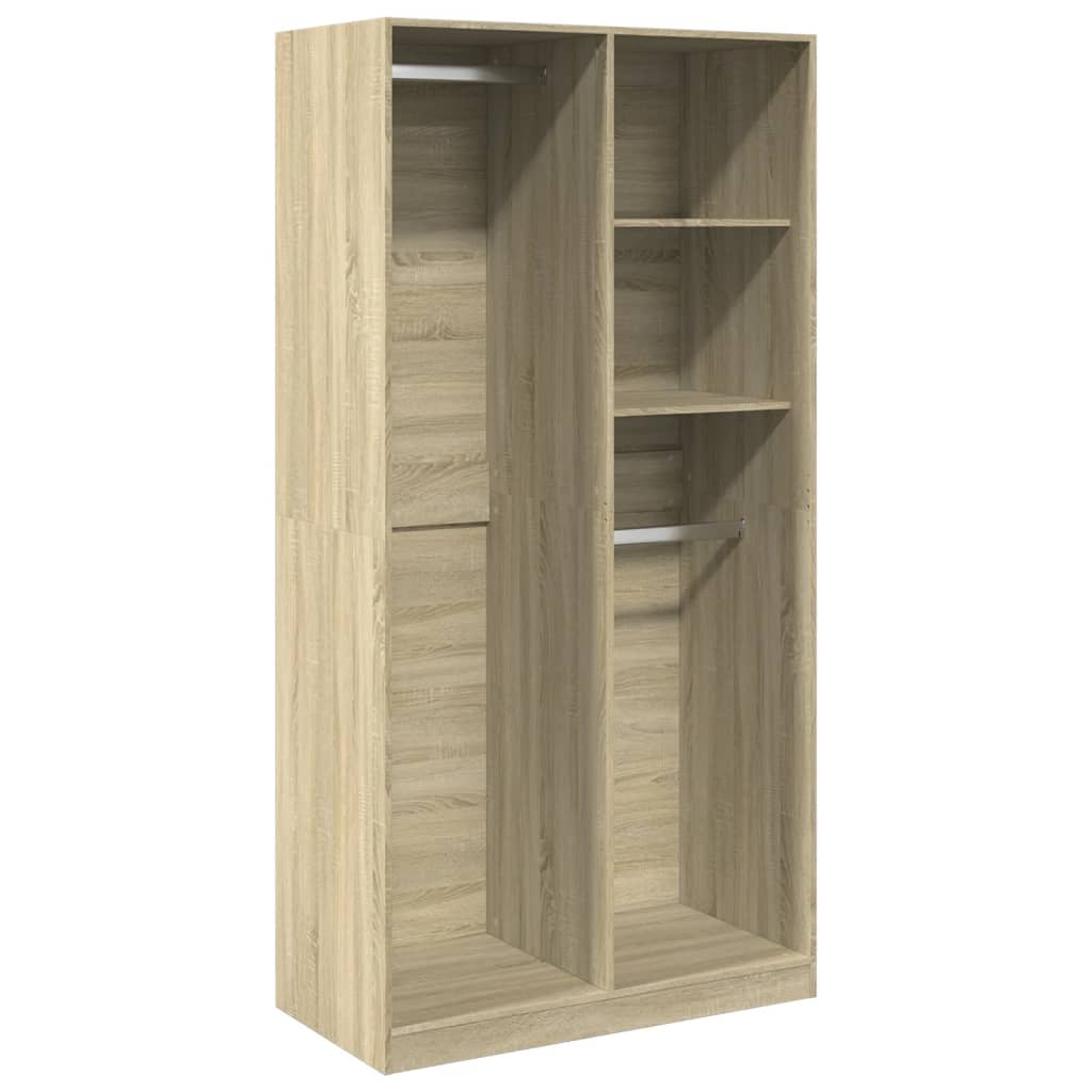 Garderobeskab Sonoma Eg 100x50x200 cm Træmateriale