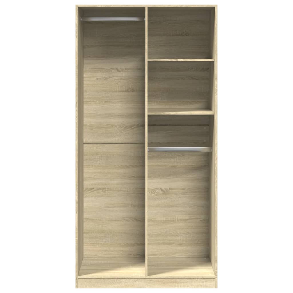 Garderobeskab Sonoma Eg 100x50x200 cm Træmateriale
