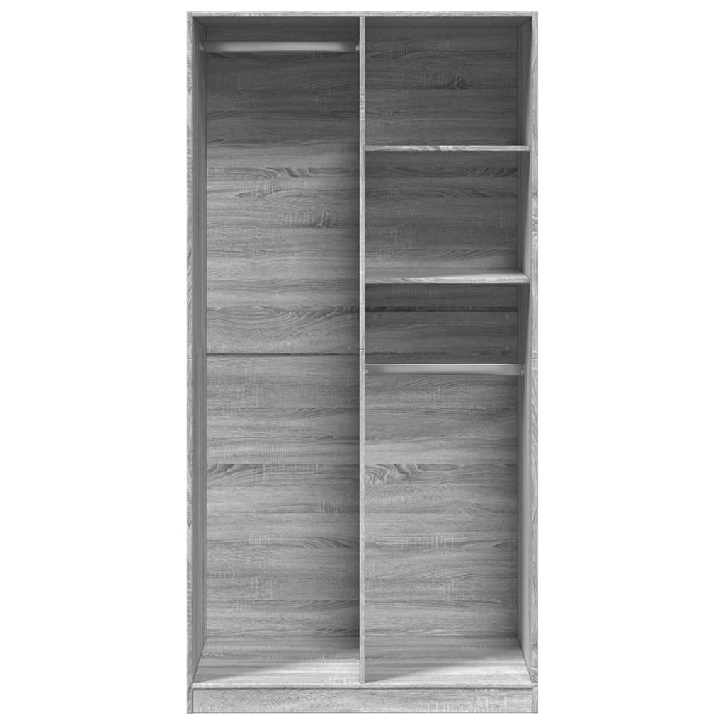 Garderobe Grå Sonoma 100x50x200 cm Træmateriale