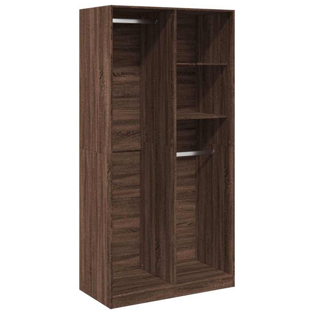 Garderobe Brun Eg Look 100x50x200 cm Træmateriale