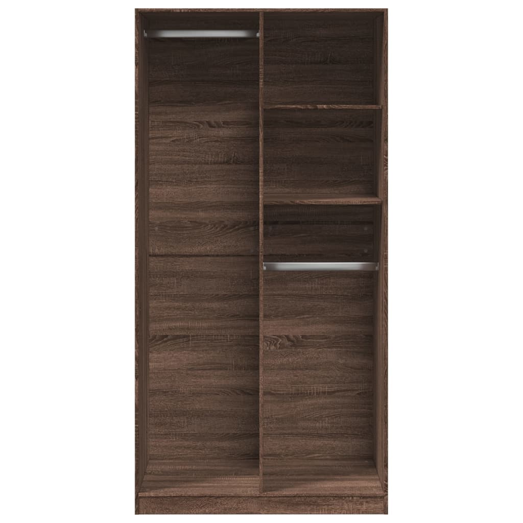 Garderobe Brun Eg Look 100x50x200 cm Træmateriale