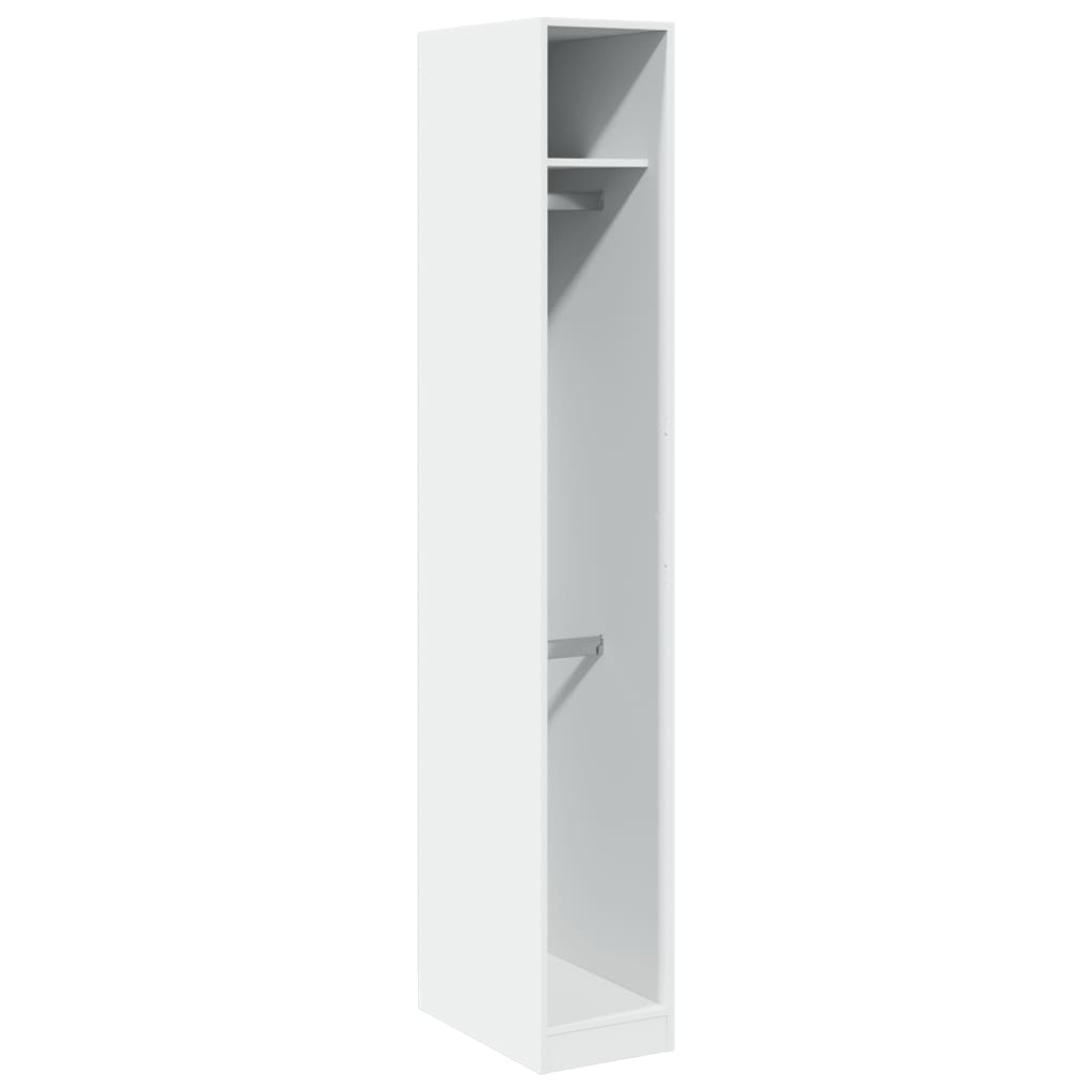 Garderobe Hvid 30x50x200 cm Træ Materiale