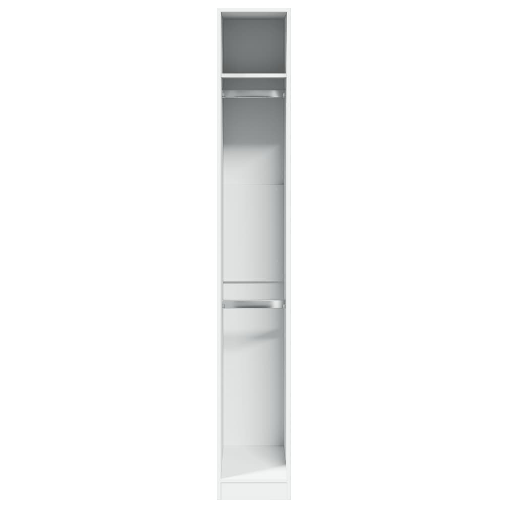 Garderobe Hvid 30x50x200 cm Træ Materiale