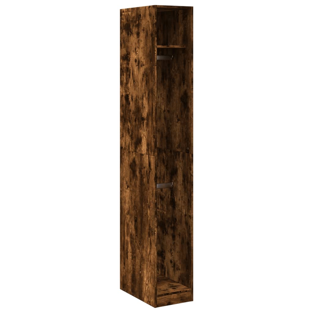 Garderobe røget eg 30x50x200 cm træmateriale