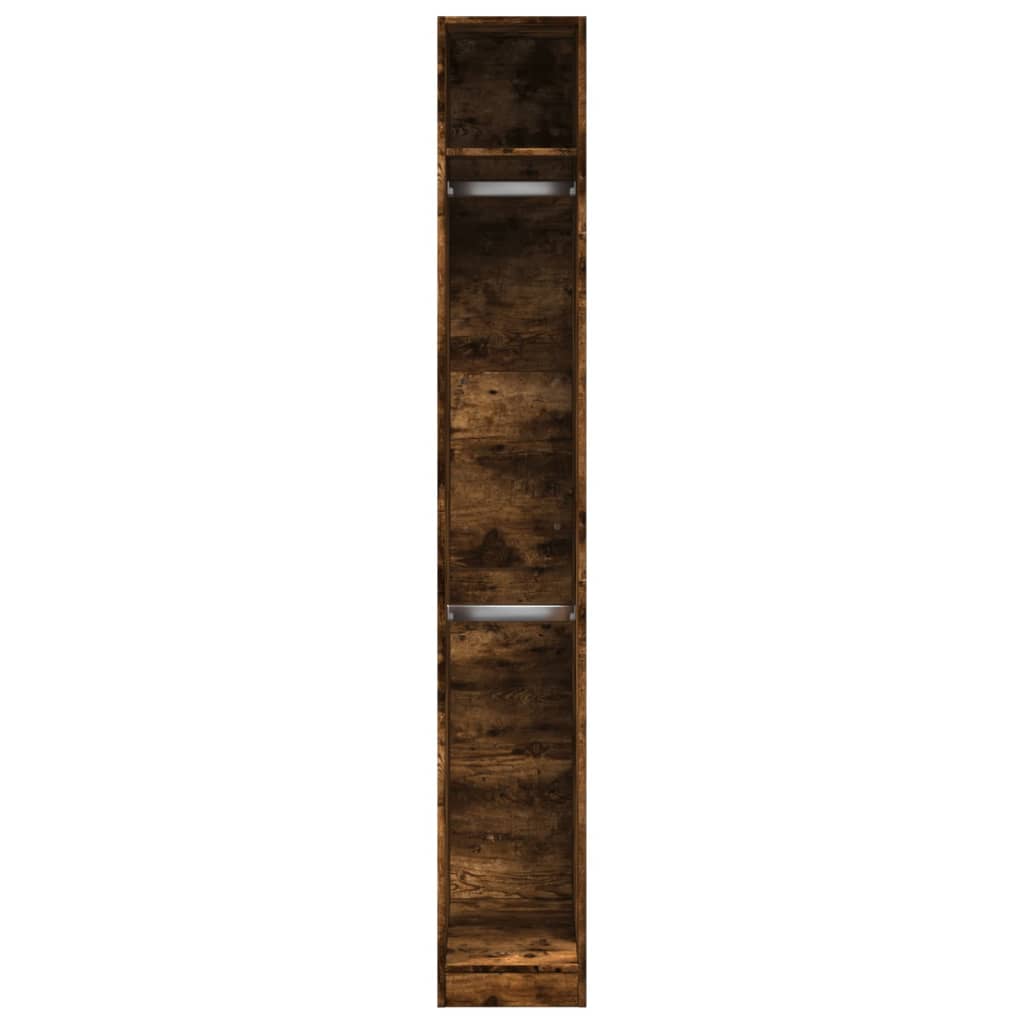 Garderobe røget eg 30x50x200 cm træmateriale