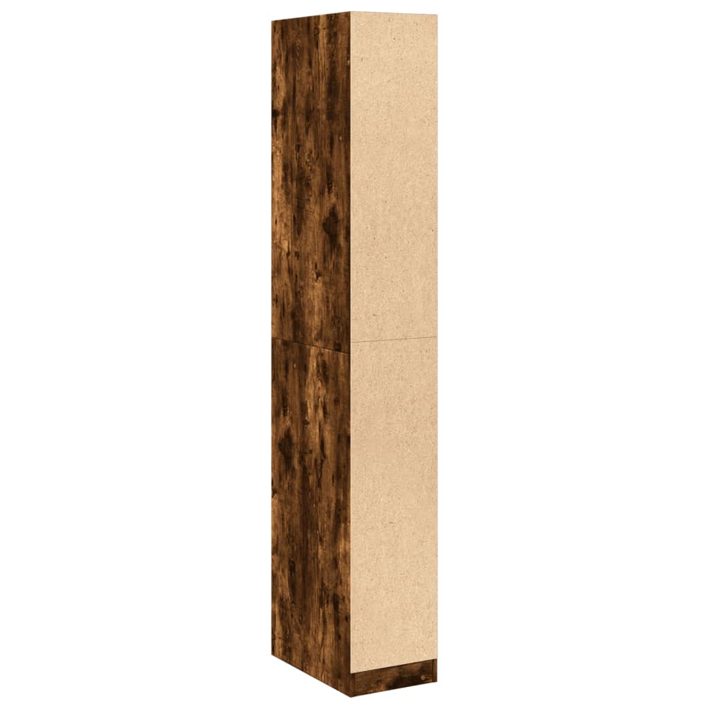 Garderobe røget eg 30x50x200 cm træmateriale