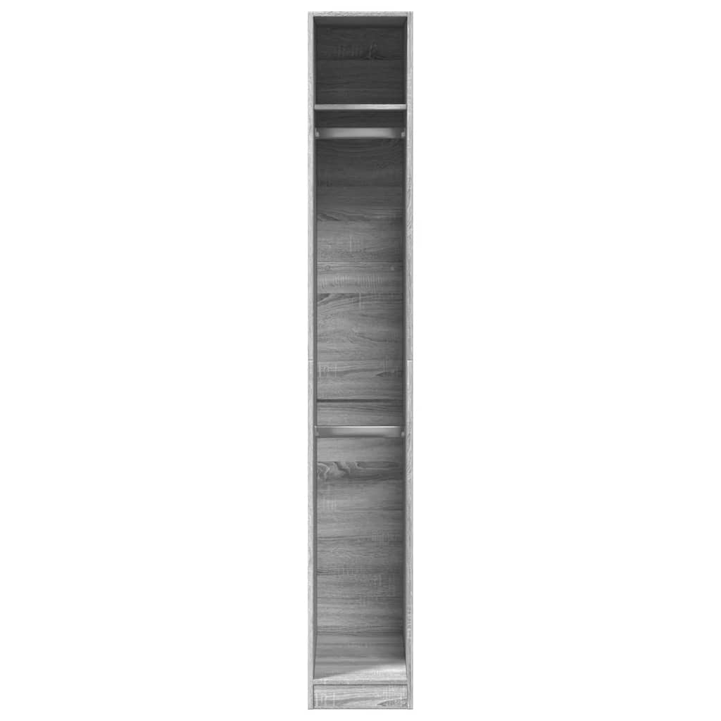 Garderobe Grå Sonoma 30x50x200 cm Træmateriale