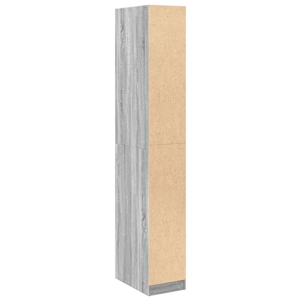 Garderobe Grå Sonoma 30x50x200 cm Træmateriale