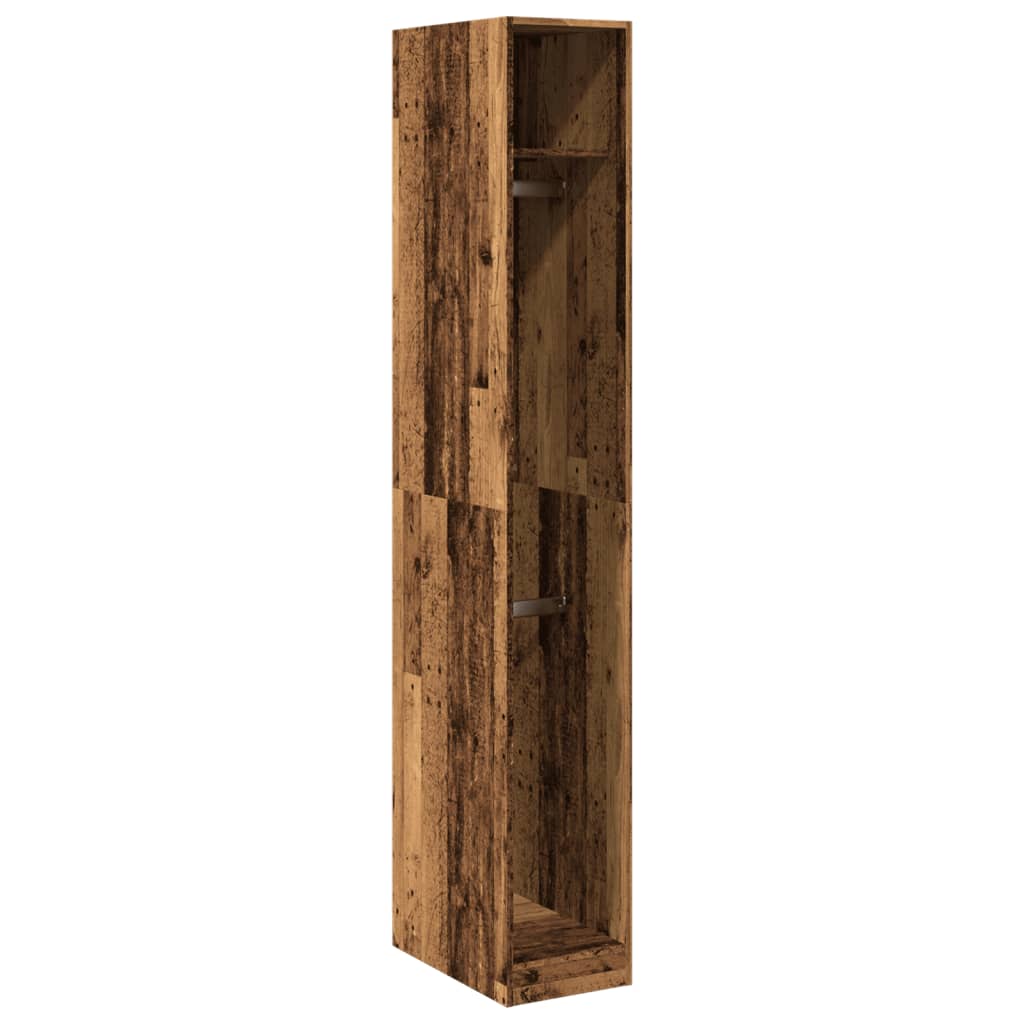 Garderobe gammelt træ look 30x50x200 cm træmateriale